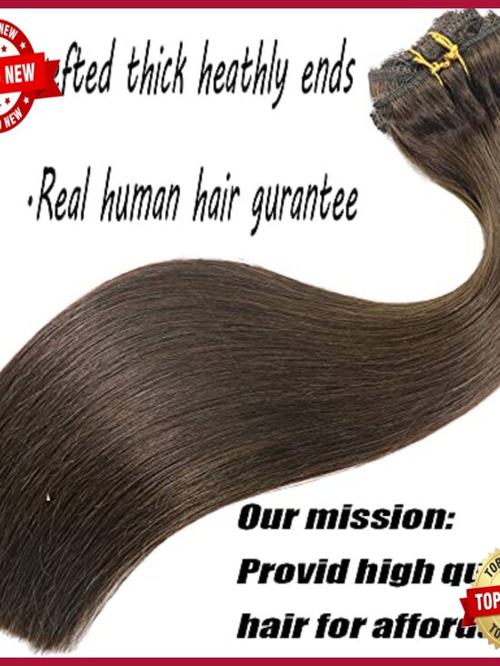 20 Inch Remy Human Hair Clip In Extensions Thick Ends 120g